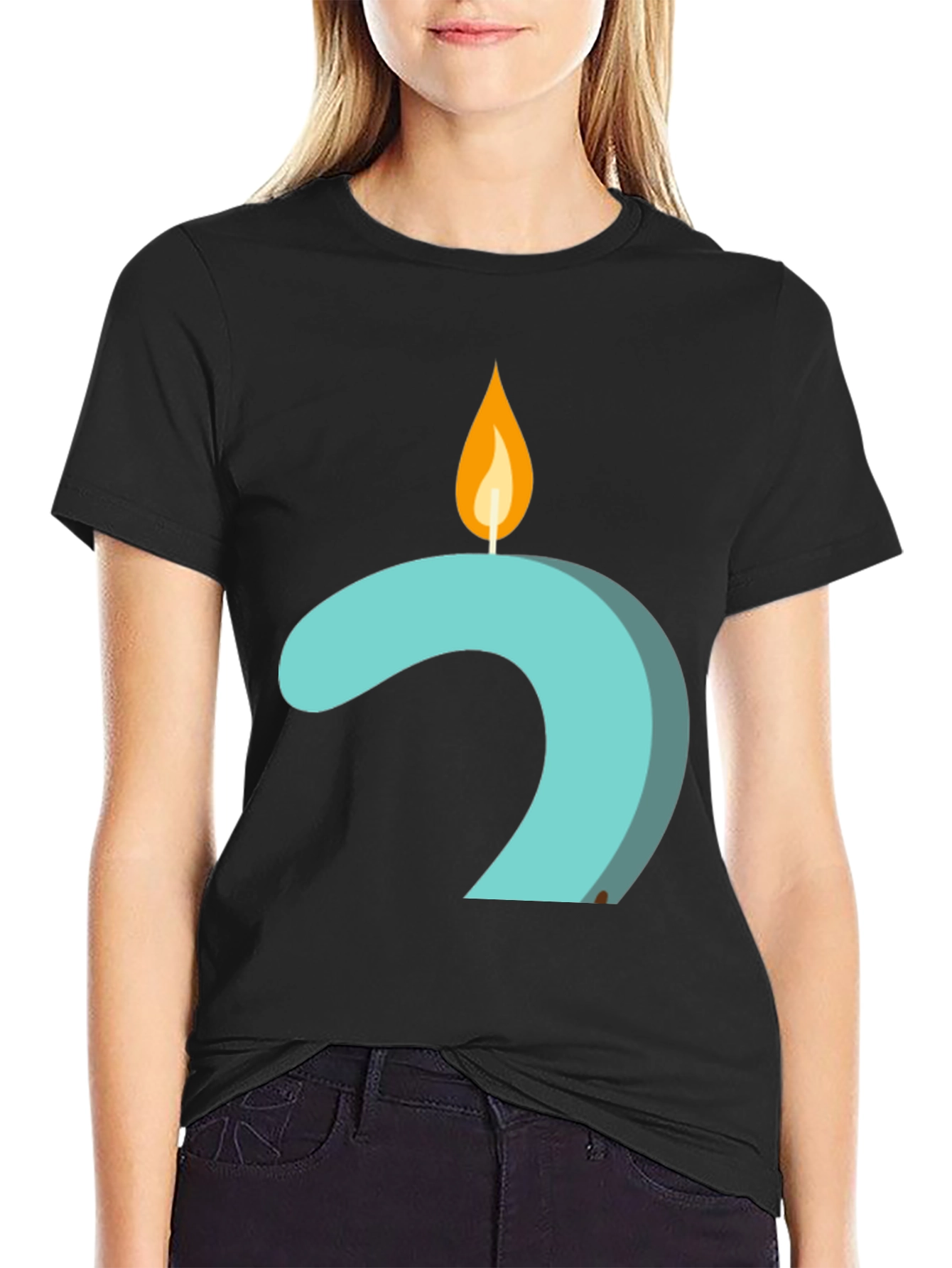 Candle Number 2 Graphic Tee - Black