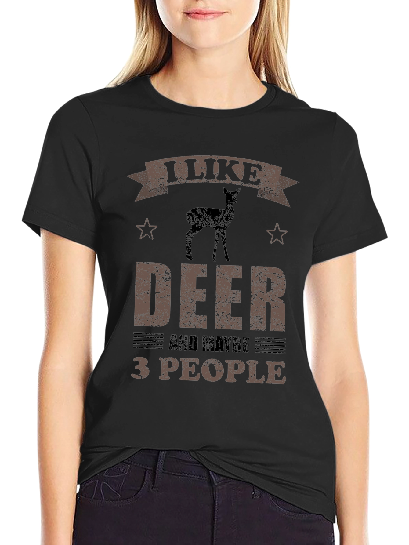 I Like Deer and Maybe 3 People Funny T-Shirt