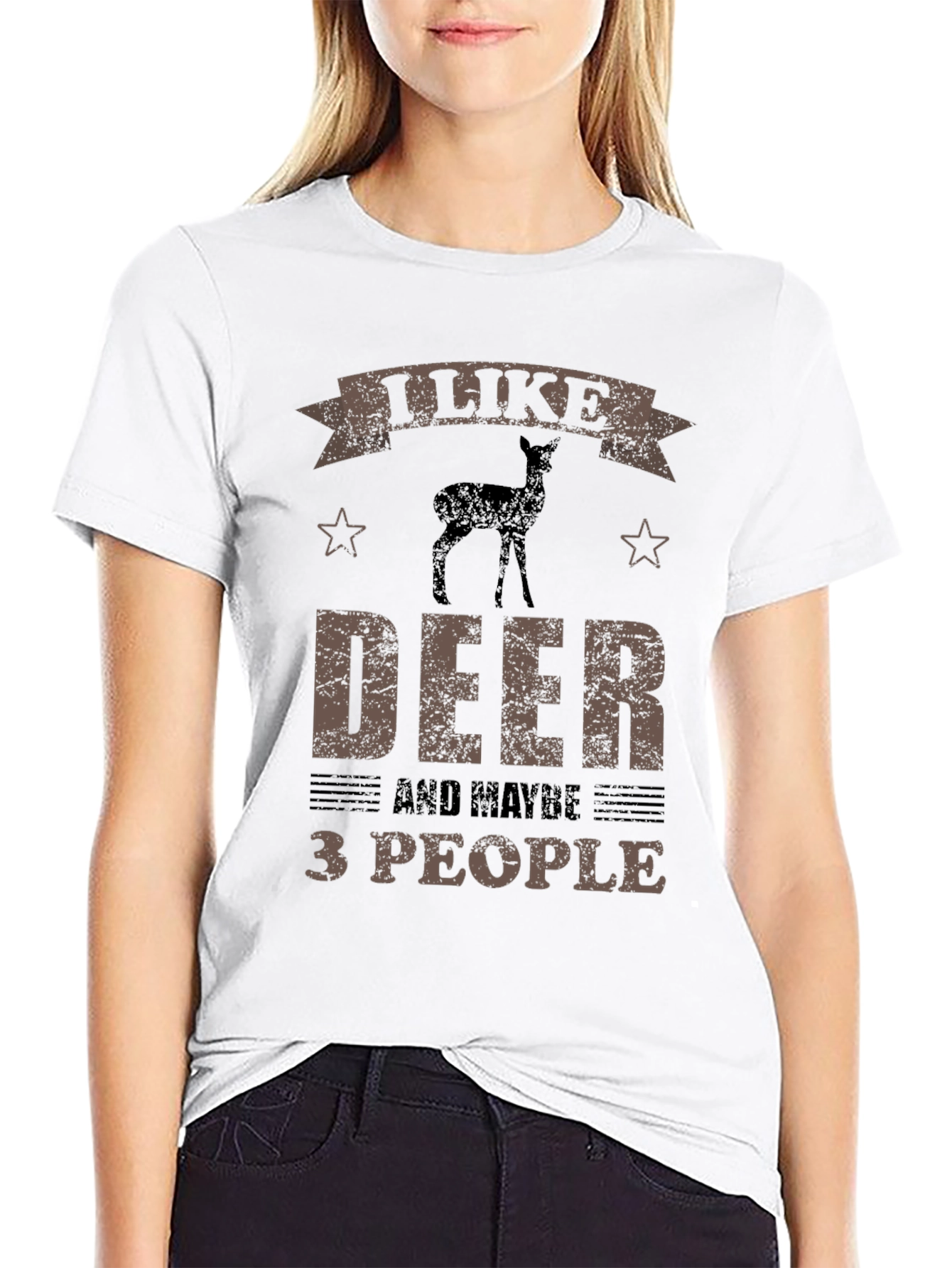 I Like Deer and Maybe 3 People Funny T-Shirt