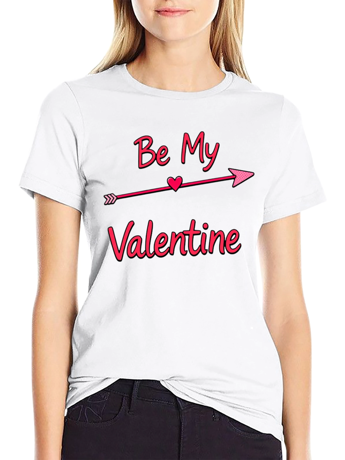 Be My Valentine T-Shirt - Arrow Heart Design