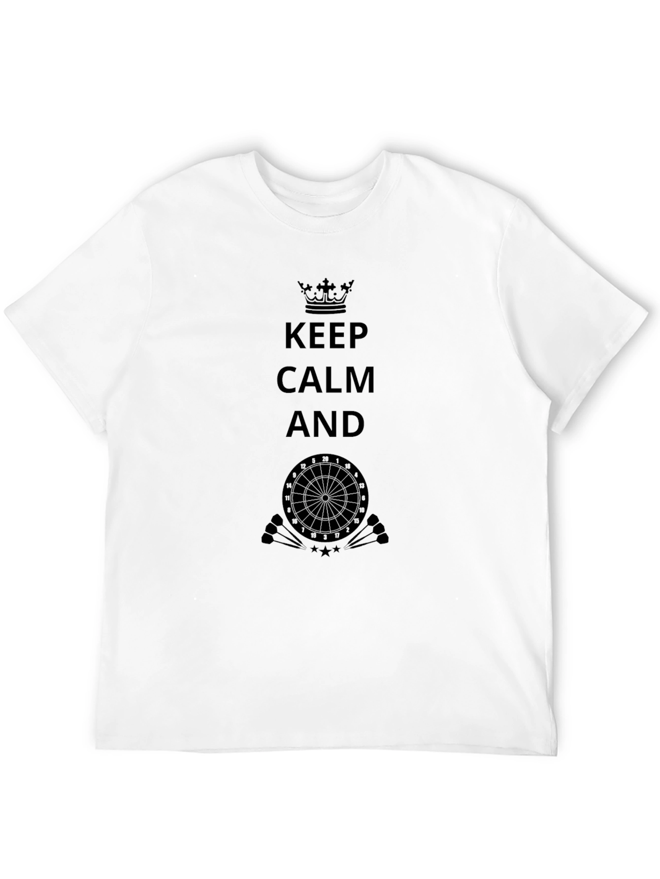 Keep Calm Dartboard Black T-Shirt