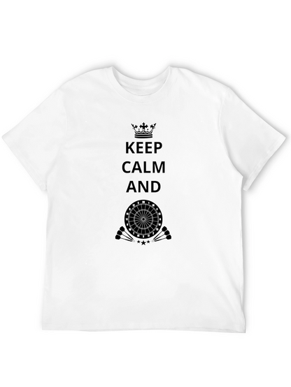 Keep Calm Dartboard Black T-Shirt