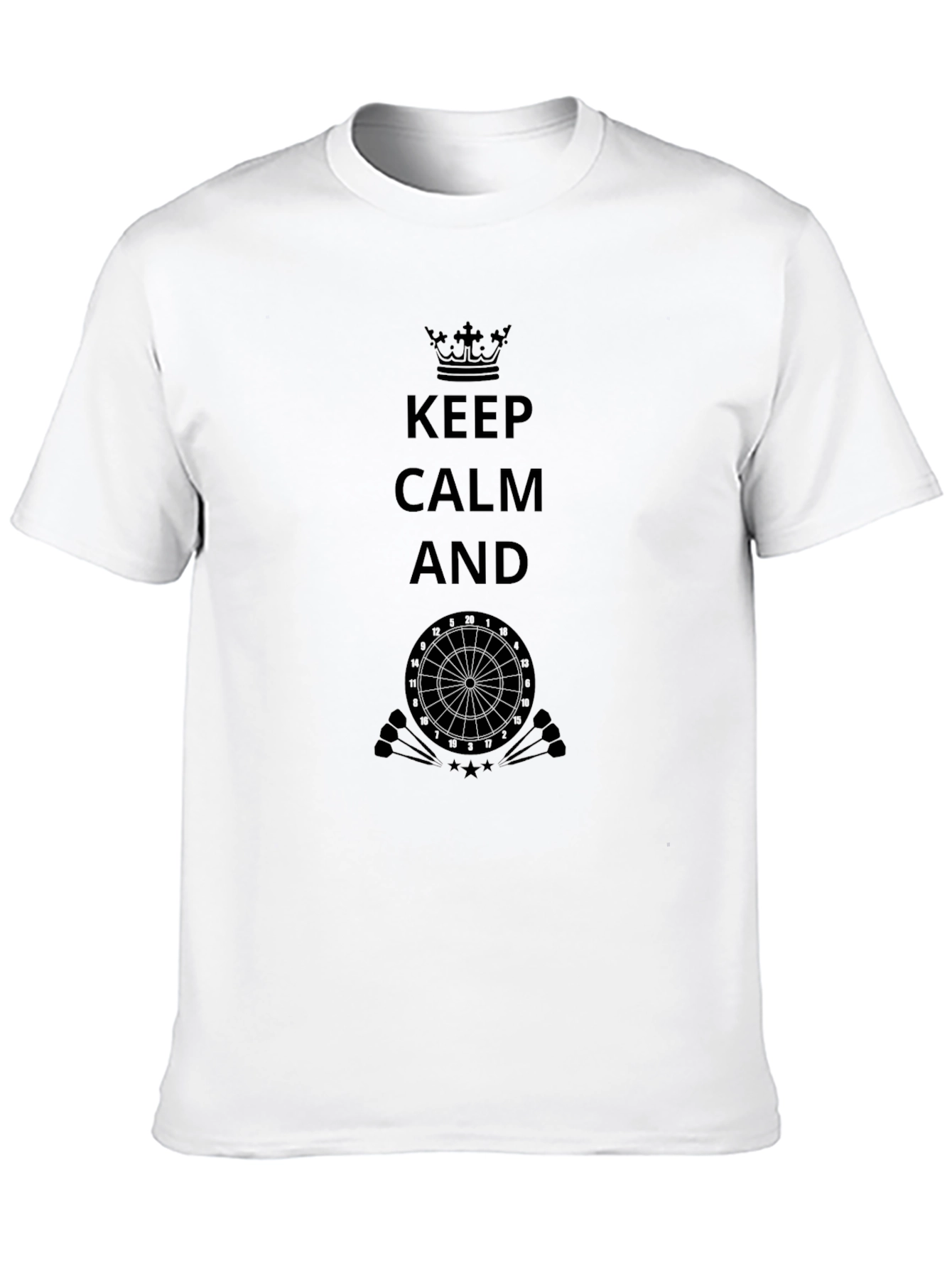 Keep Calm Dartboard Black T-Shirt