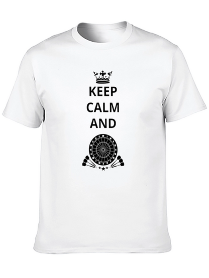 Keep Calm Dartboard Black T-Shirt