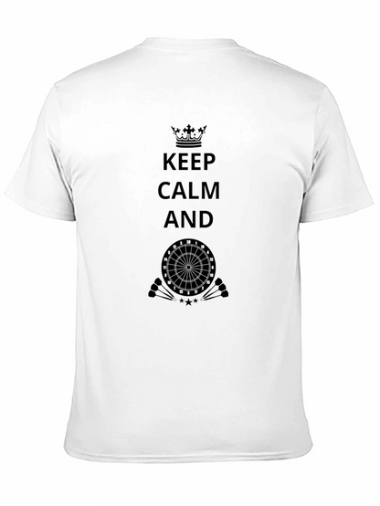 Keep Calm Dartboard Black T-Shirt