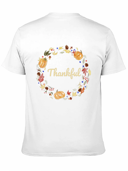 Thankful Wreath Graphic Tee - Autumn Harvest T-Shirt