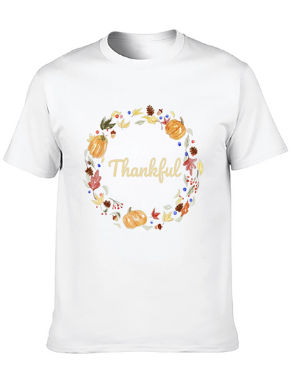Thankful Wreath Graphic Tee - Autumn Harvest T-Shirt