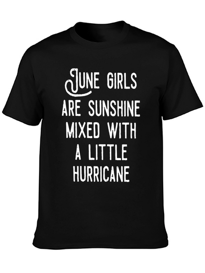 June Girls Sunshine Hurricane Black Graphic T-Shirt