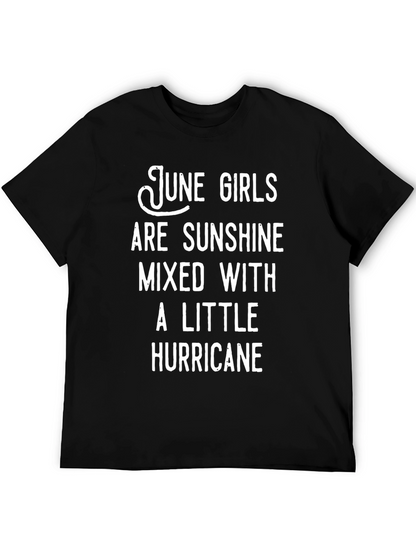 June Girls Sunshine Hurricane Black Graphic T-Shirt