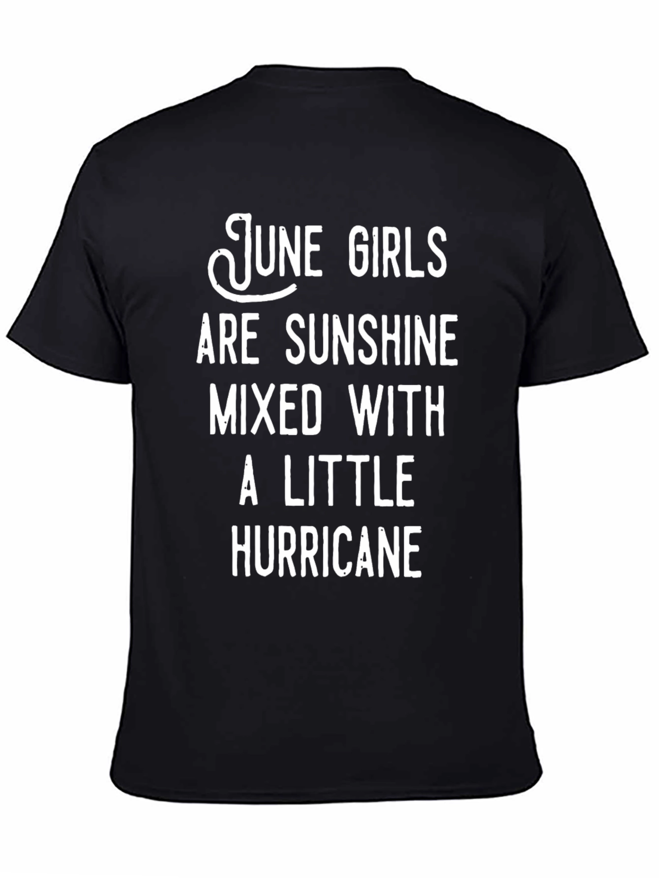 June Girls Sunshine Hurricane Black Graphic T-Shirt