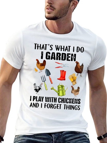Gardening and Chicken T-Shirt