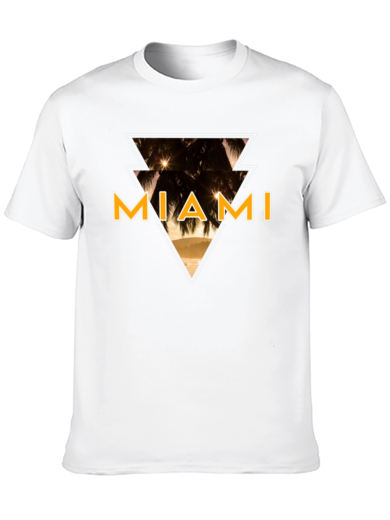 Miami Graphic Tee - Black Cotton T-Shirt