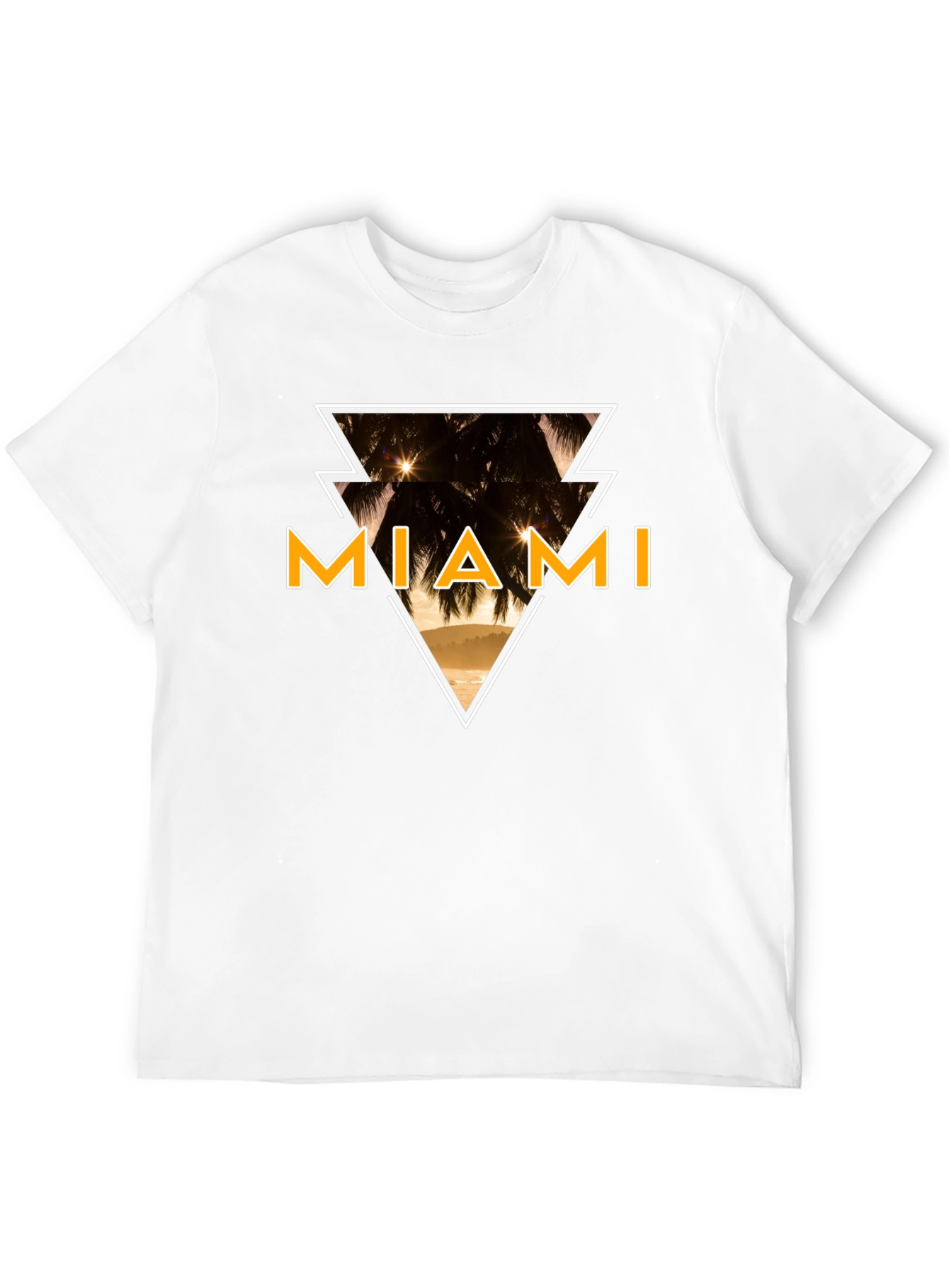 Miami Graphic Tee - Black Cotton T-Shirt