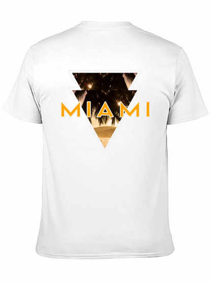 Miami Graphic Tee - Black Cotton T-Shirt
