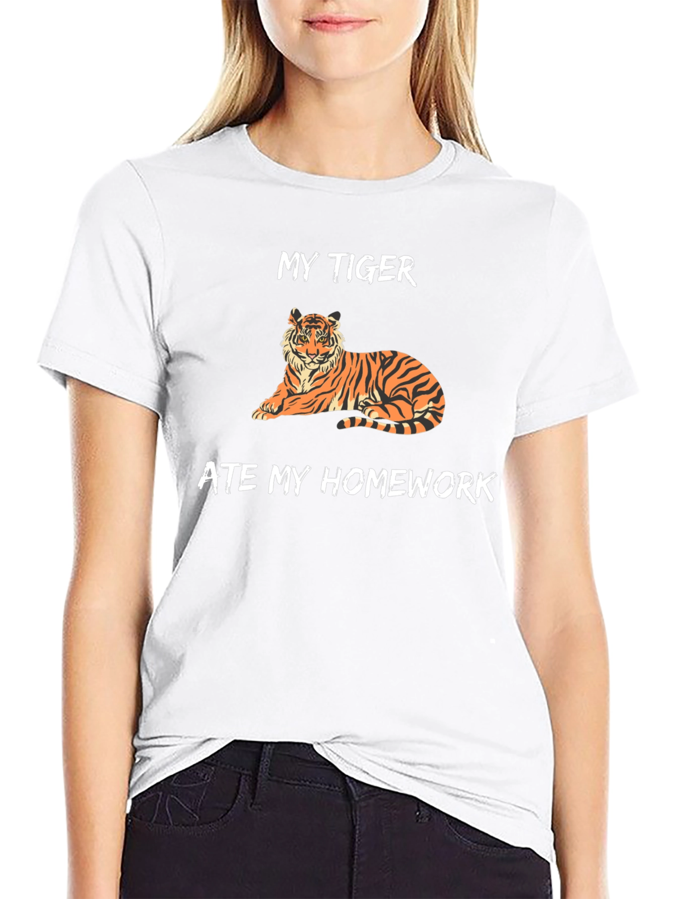 My Tiger Ate My Homework Funny T-Shirt