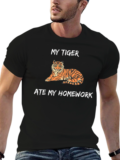 My Tiger Ate My Homework Funny T-Shirt
