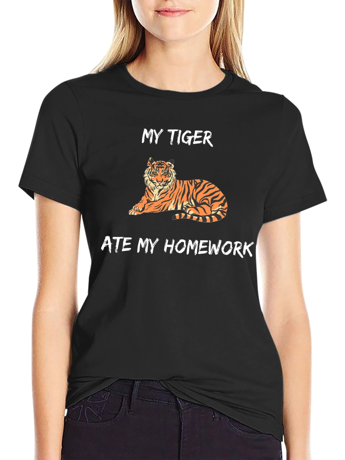 My Tiger Ate My Homework Funny T-Shirt