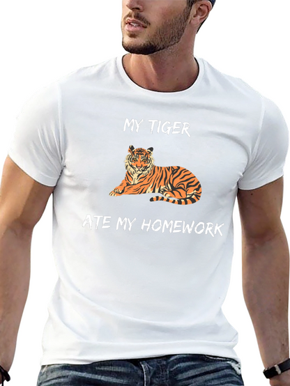 My Tiger Ate My Homework Funny T-Shirt
