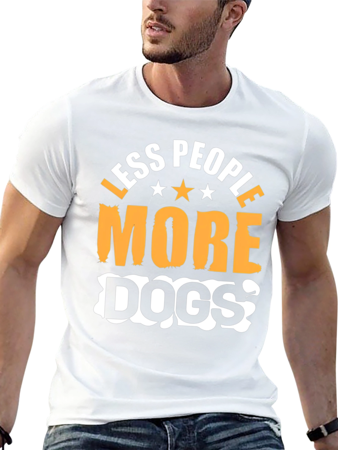 Less People More Dogs Graphic T-Shirt