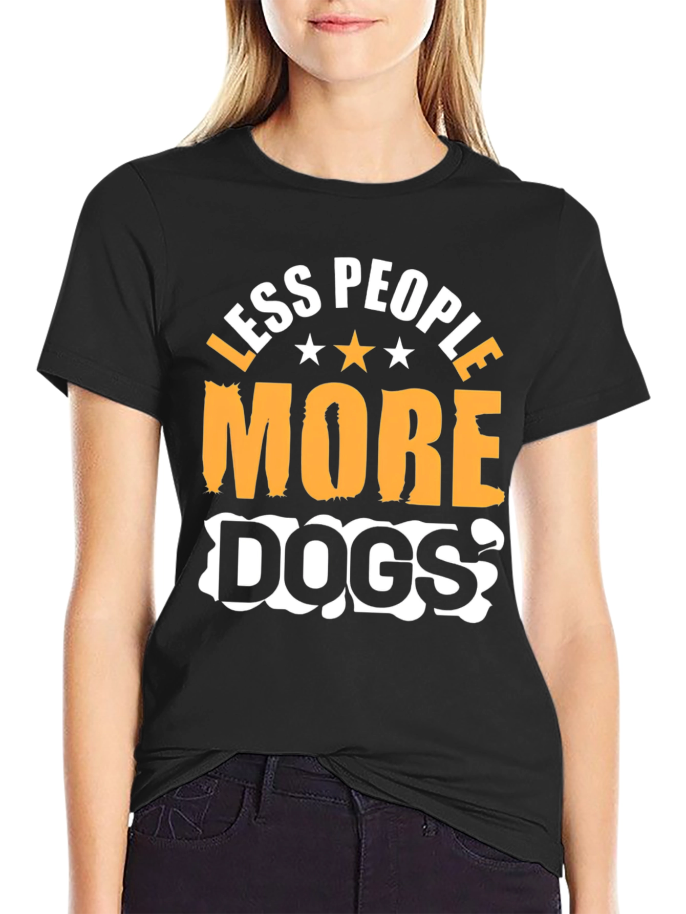 Less People More Dogs Graphic T-Shirt