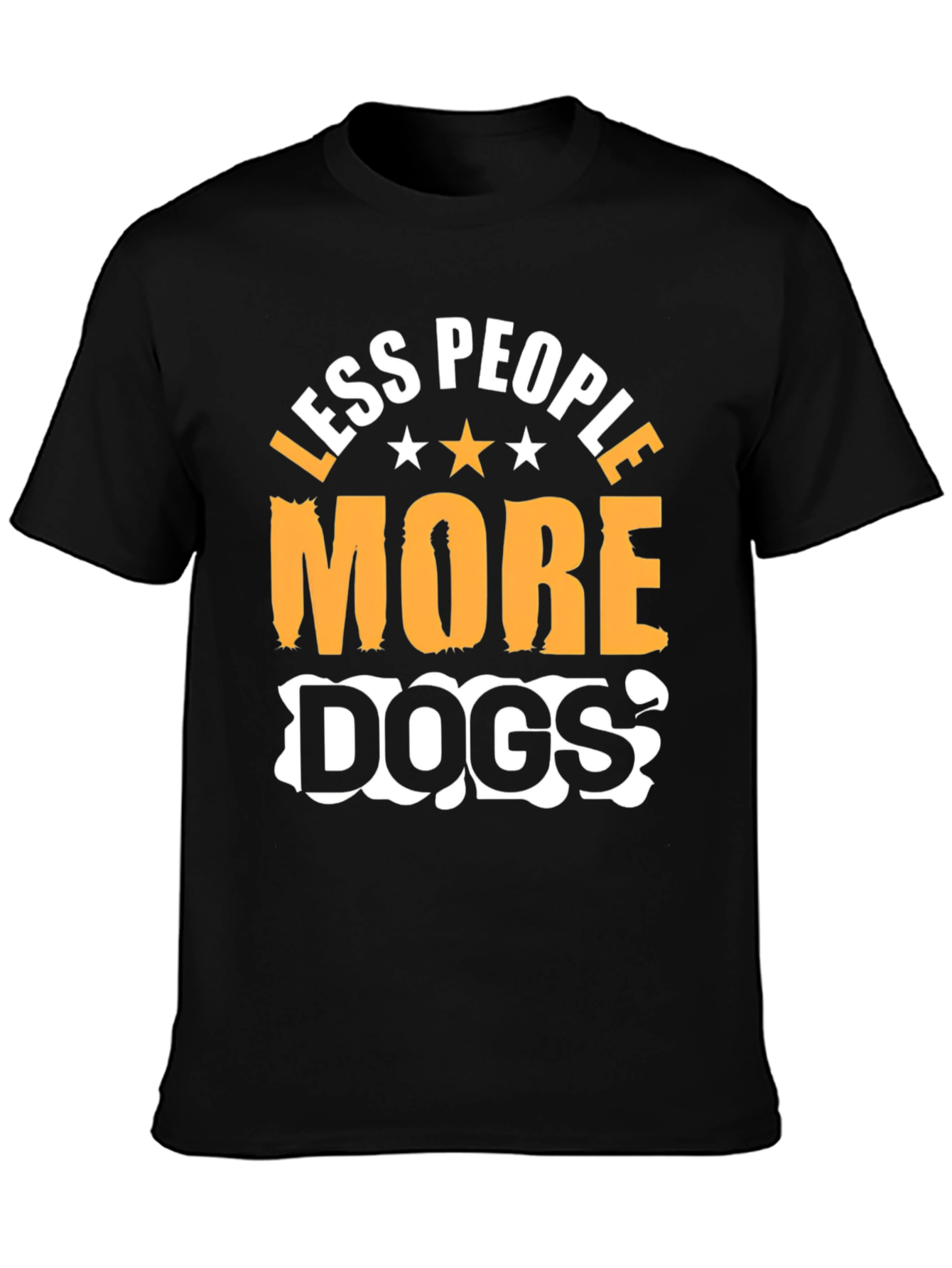 Less People More Dogs Graphic T-Shirt