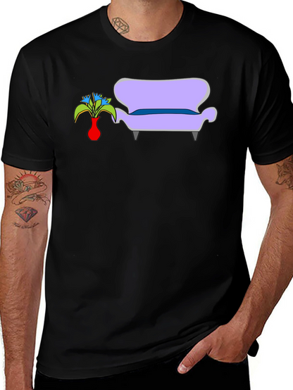 Vase and Couch Graphic T-Shirt