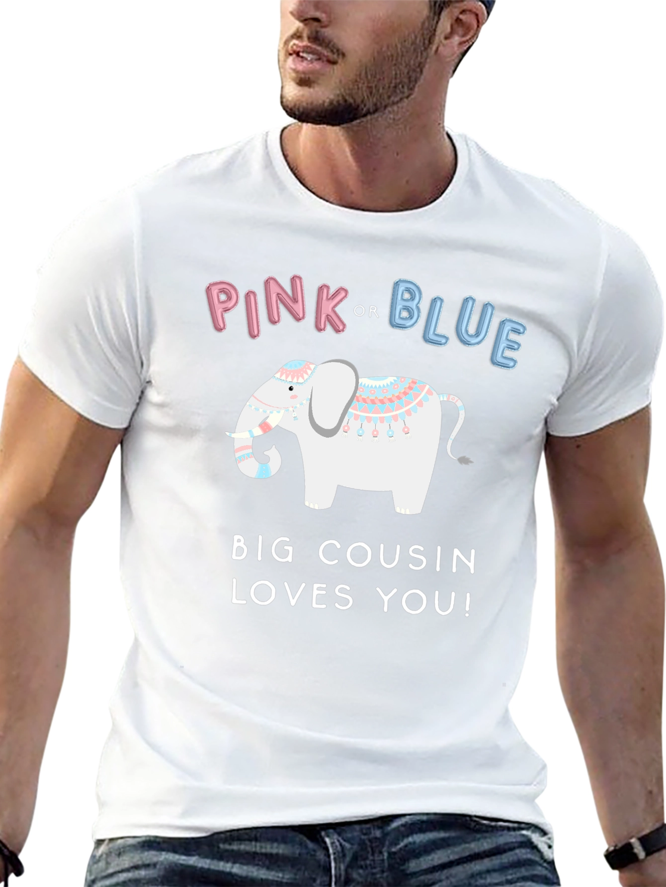 Pink or Blue Big Cousin Loves You T-Shirt