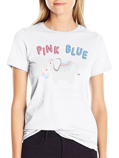 Pink or Blue Big Cousin Loves You T-Shirt