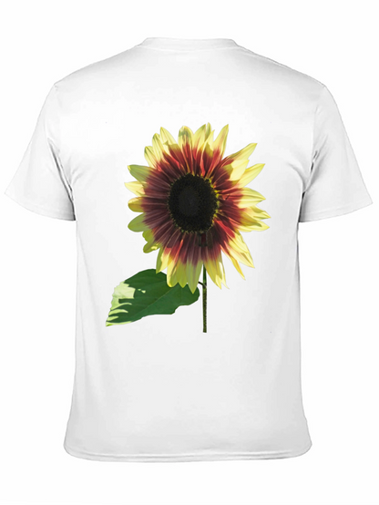Sunflower Graphic Tee - Black Cotton Blend