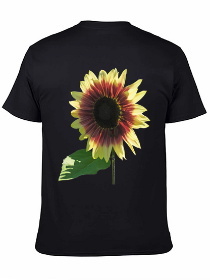 Sunflower Graphic Tee - Black Cotton Blend