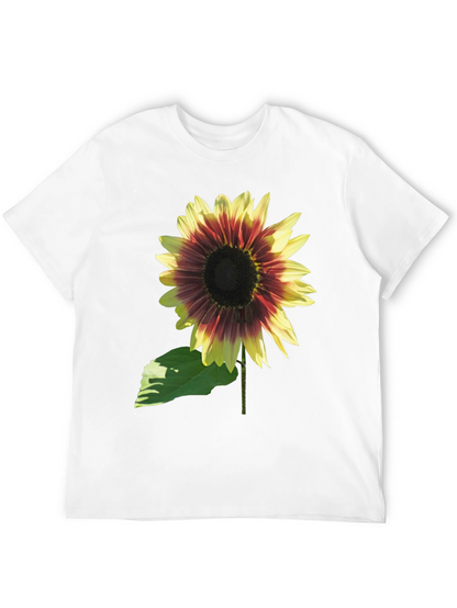 Sunflower Graphic Tee - Black Cotton Blend