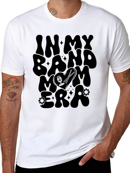 In My Band Mom Era Black Graphic Tee