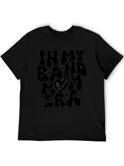 In My Band Mom Era Black Graphic Tee