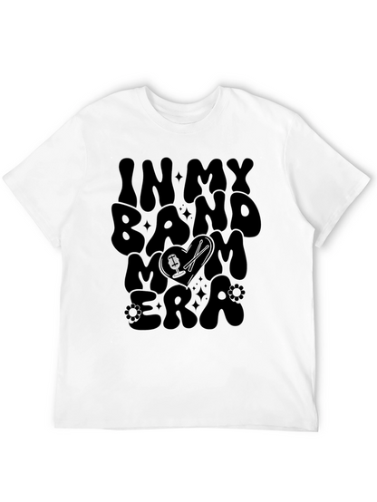 In My Band Mom Era Black Graphic Tee