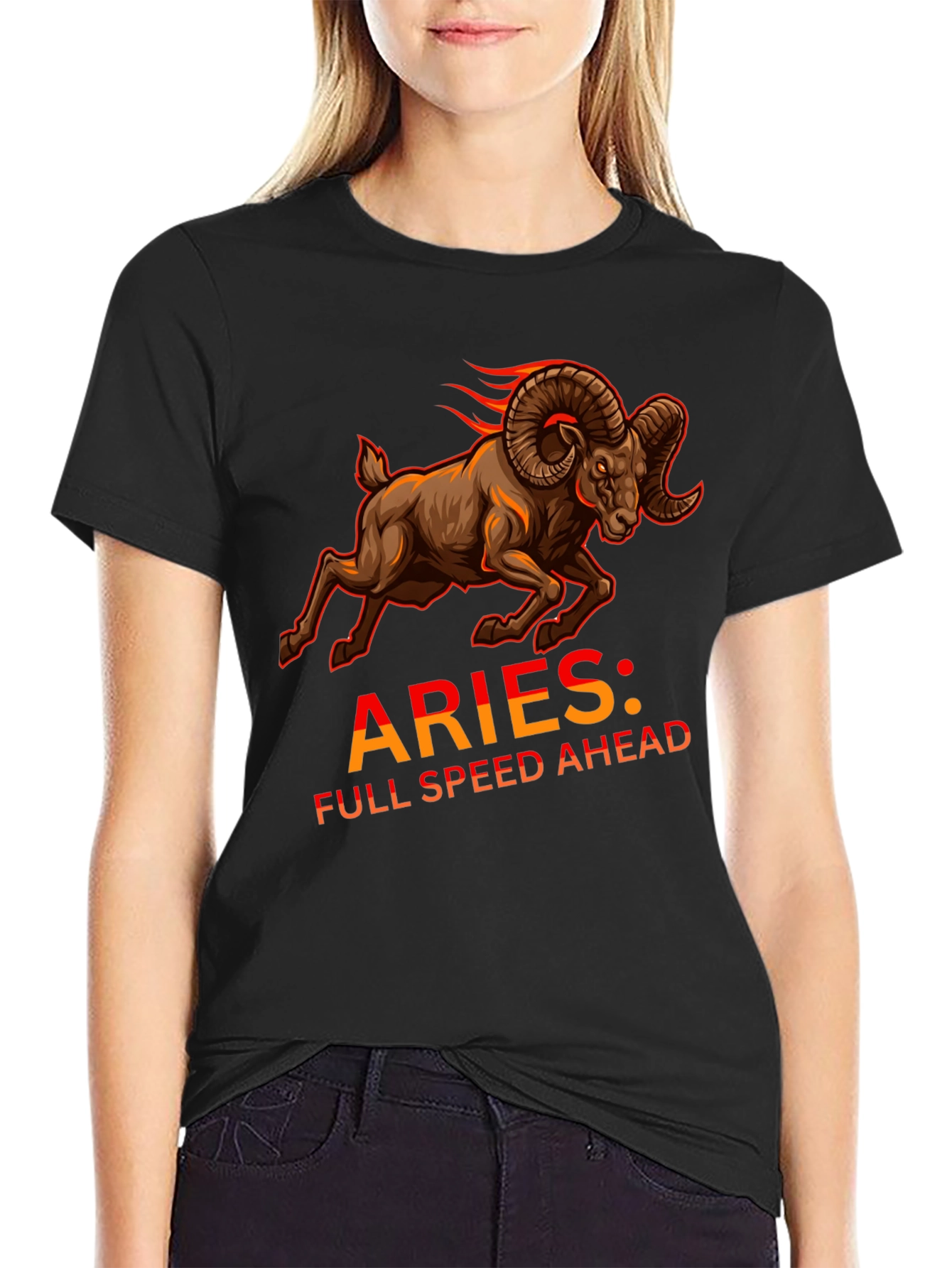 Aries Full Speed Ahead Black T-Shirt