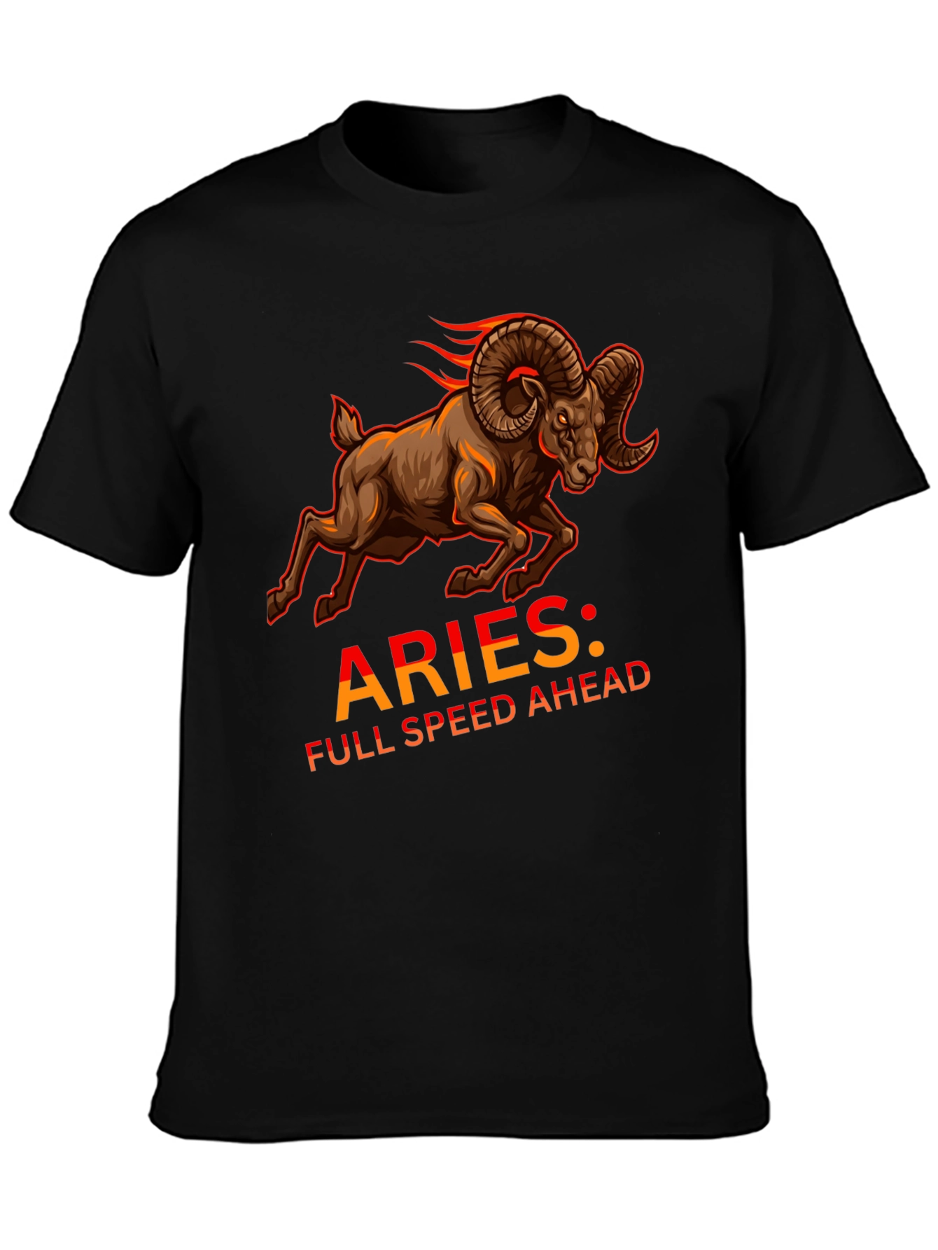 Aries Full Speed Ahead Black T-Shirt