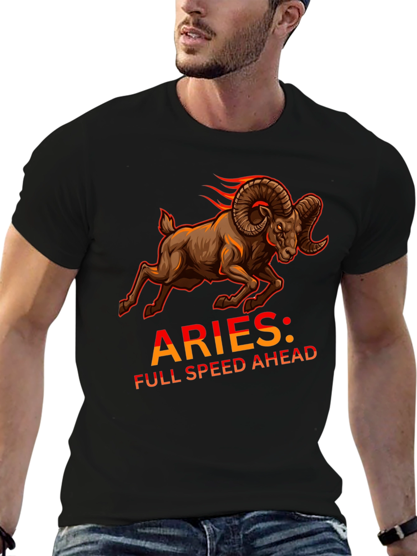 Aries Full Speed Ahead Black T-Shirt