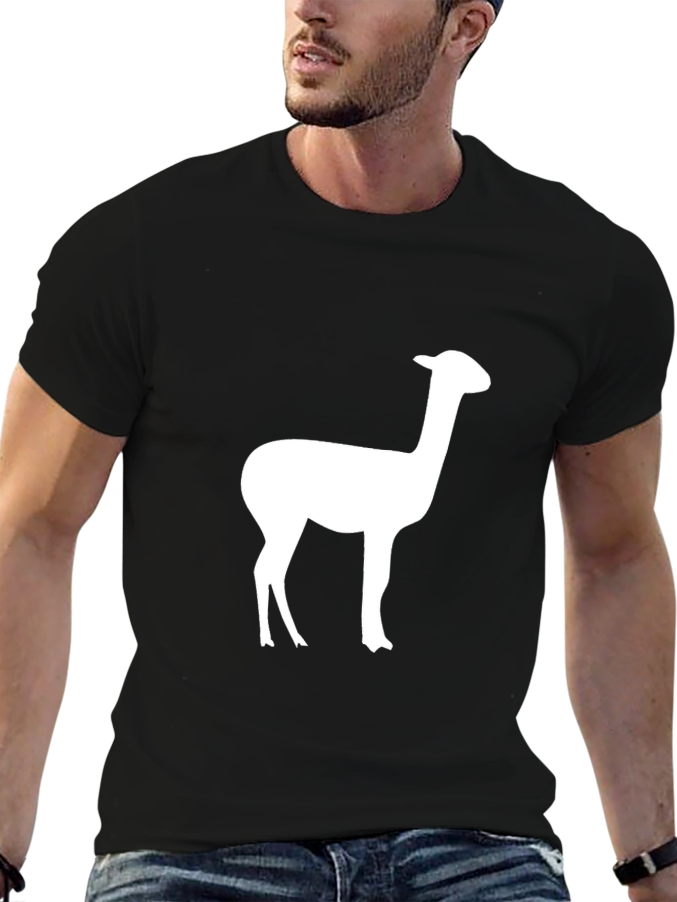 Alpaca Silhouette Graphic Tee - Classic Black T-Shirt