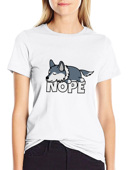 Nope Sloth T-Shirt Funny Lazy Animal Tee