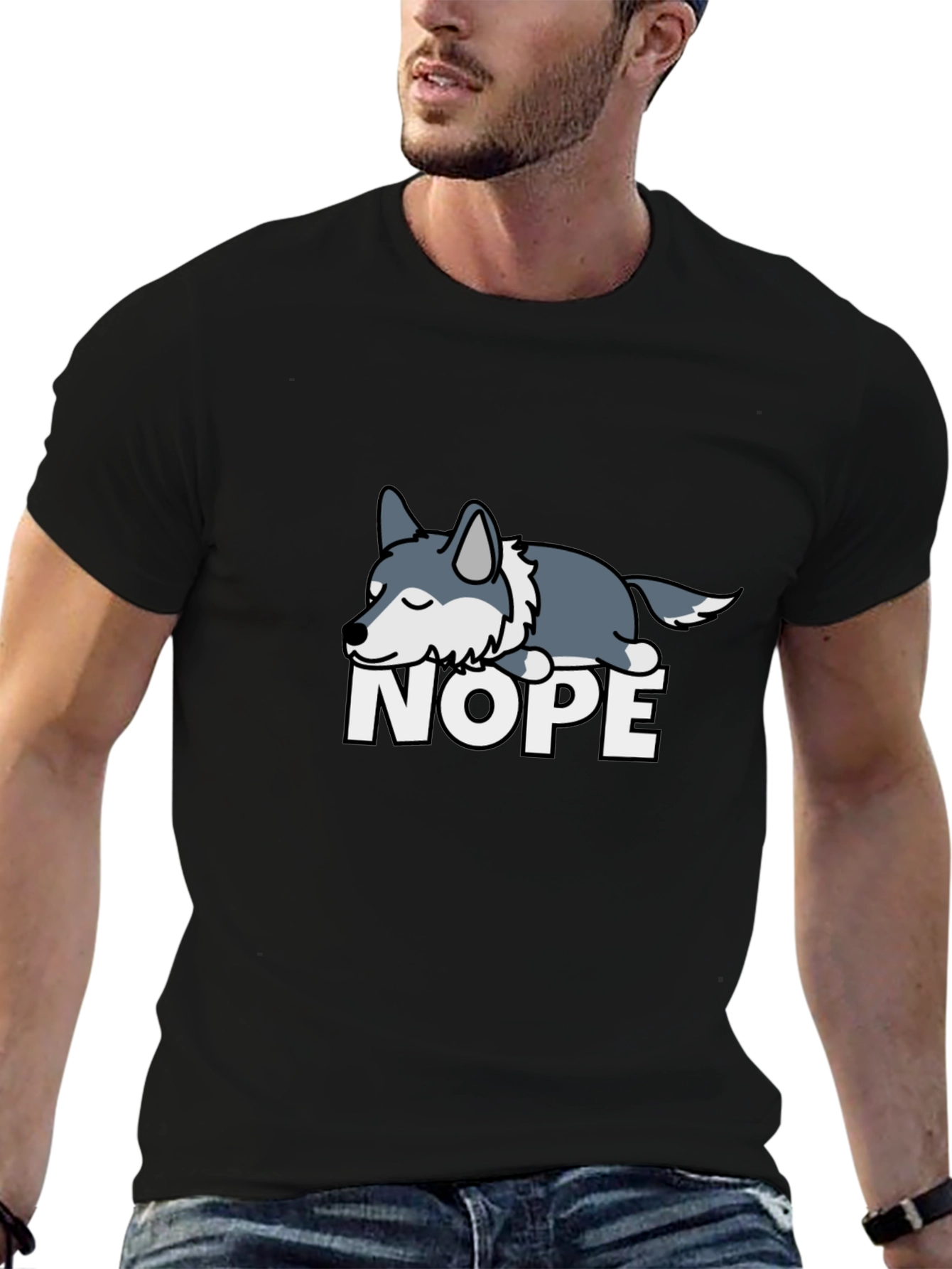 Nope Sloth T-Shirt Funny Lazy Animal Tee