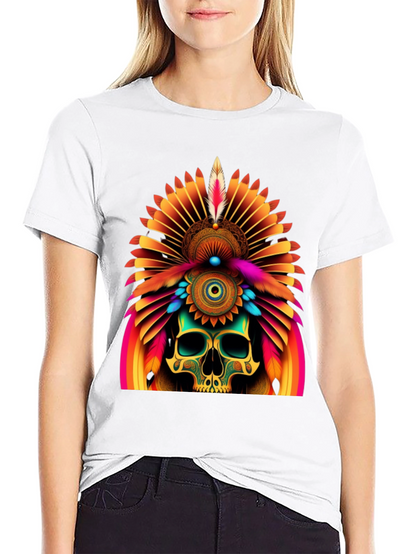 Skull Chief Headdress Graphic Tee