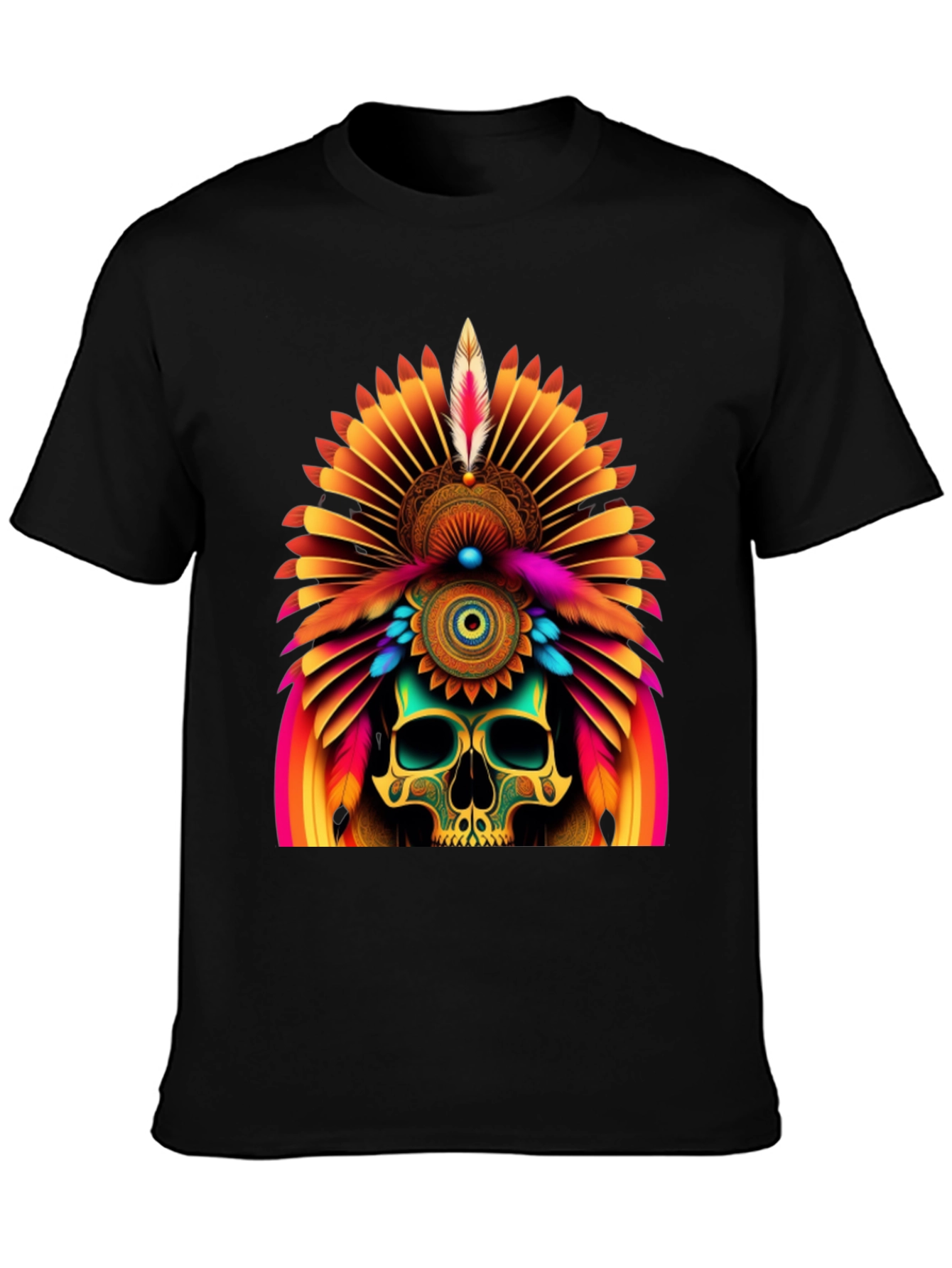 Skull Chief Headdress Graphic Tee