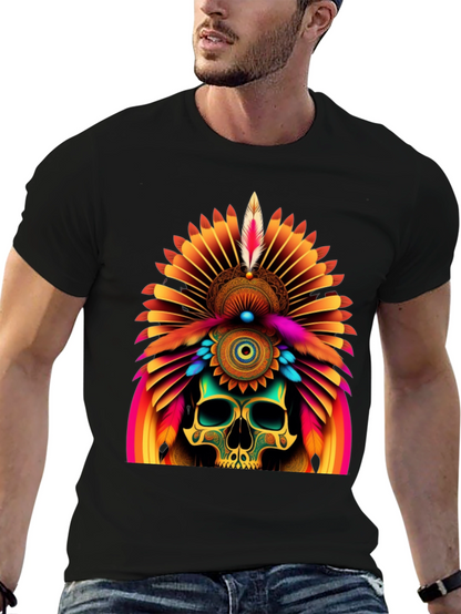 Skull Chief Headdress Graphic Tee