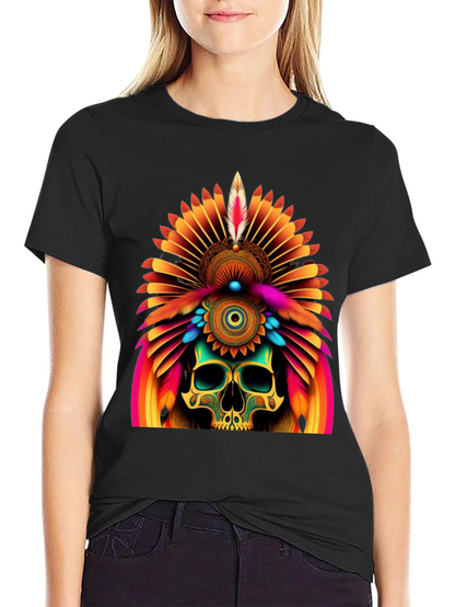 Skull Chief Headdress Graphic Tee