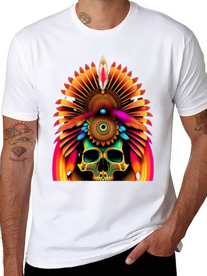 Skull Chief Headdress Graphic Tee