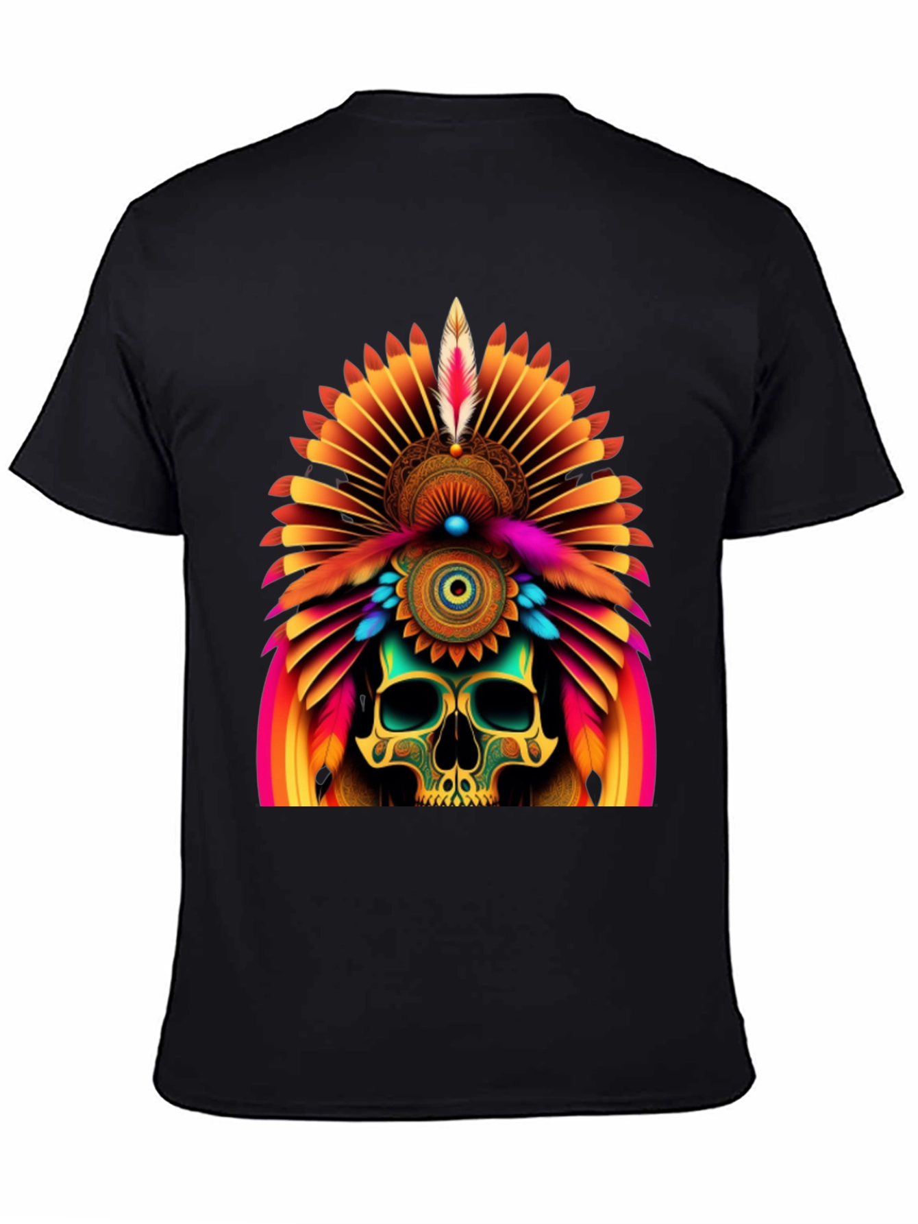 Skull Chief Headdress Graphic Tee
