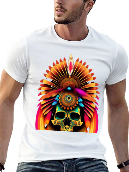 Skull Chief Headdress Graphic Tee