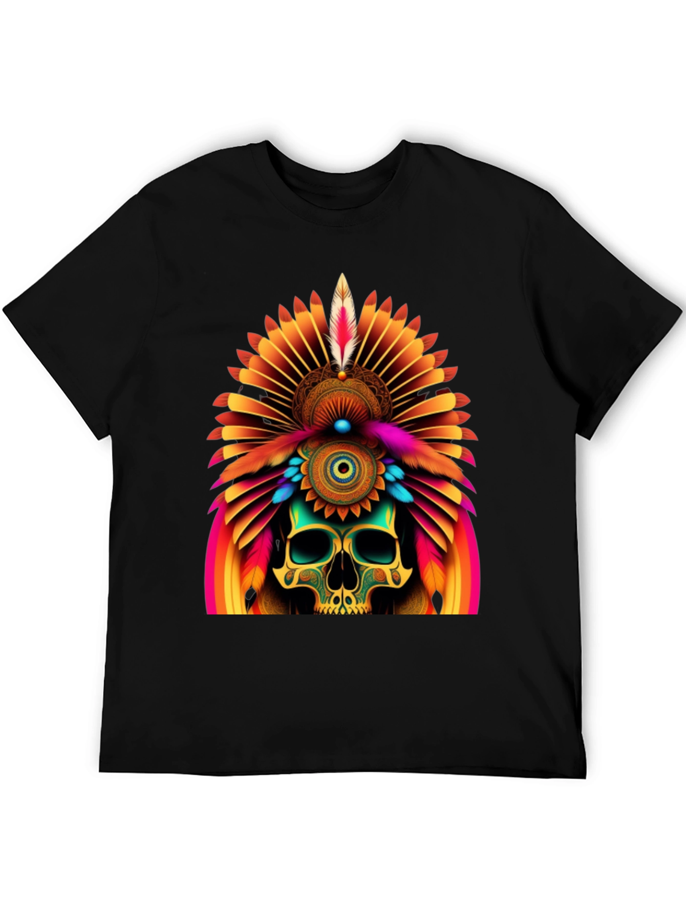 Skull Chief Headdress Graphic Tee