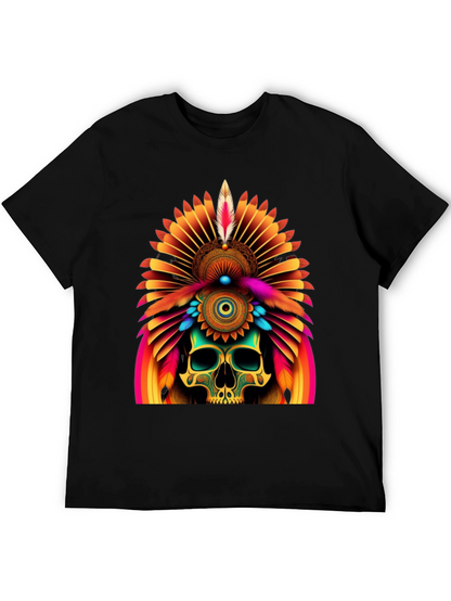 Skull Chief Headdress Graphic Tee