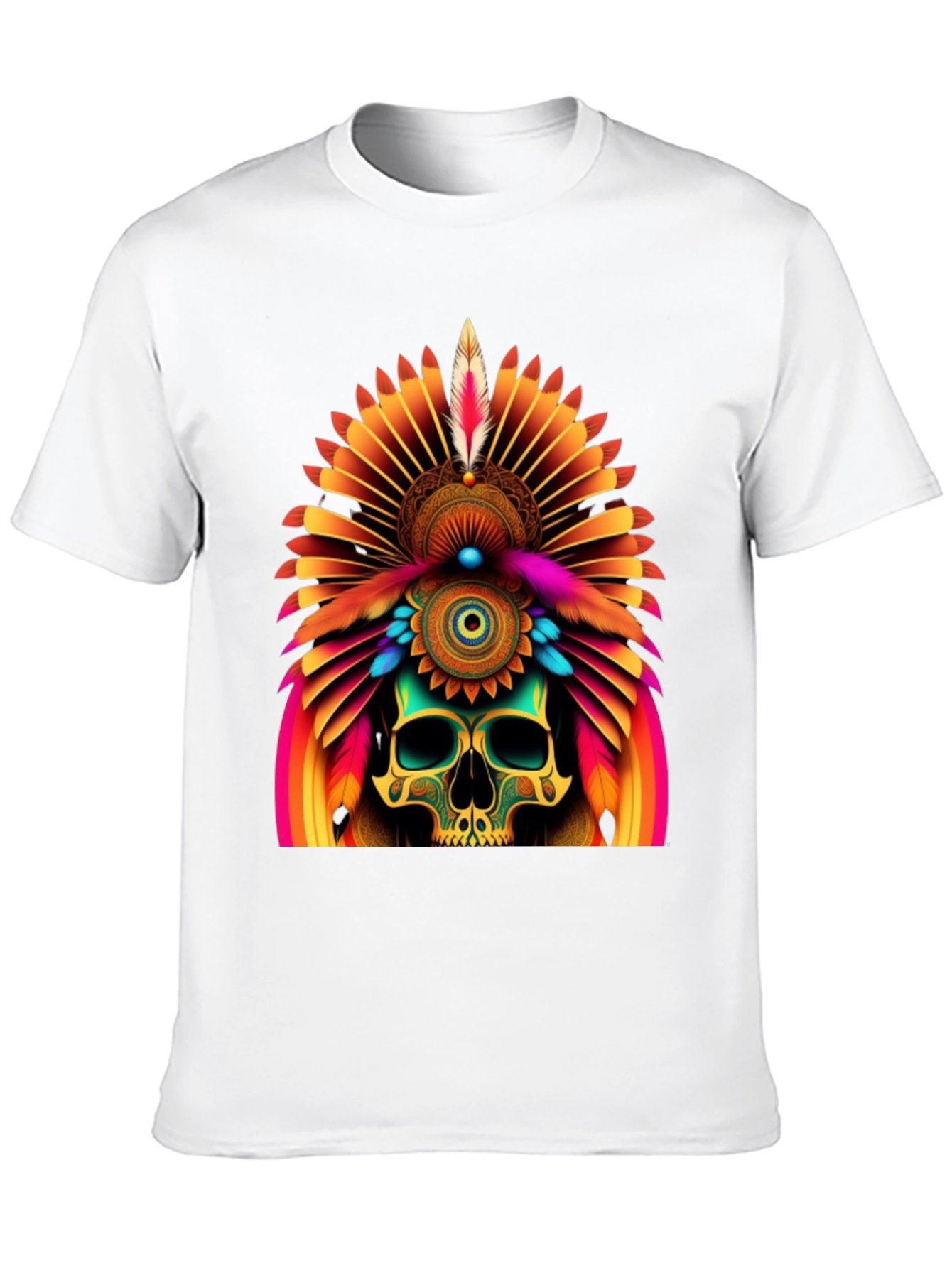 Skull Chief Headdress Graphic Tee